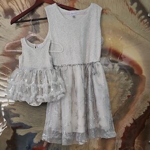 The Children's Place Sparkling Silver Dress